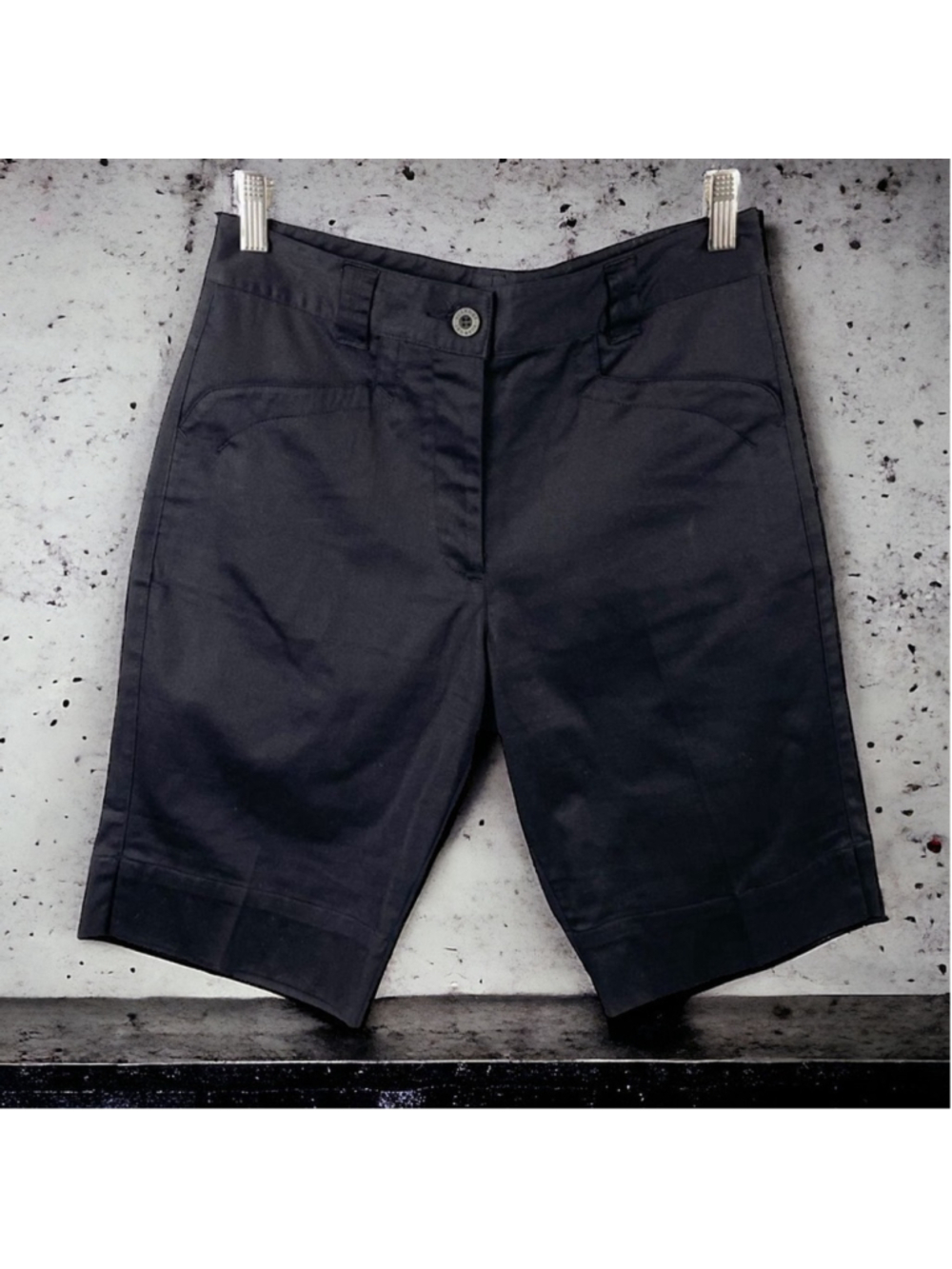 Vuarnet vintage black cotton stretch bermuda shorts size 4